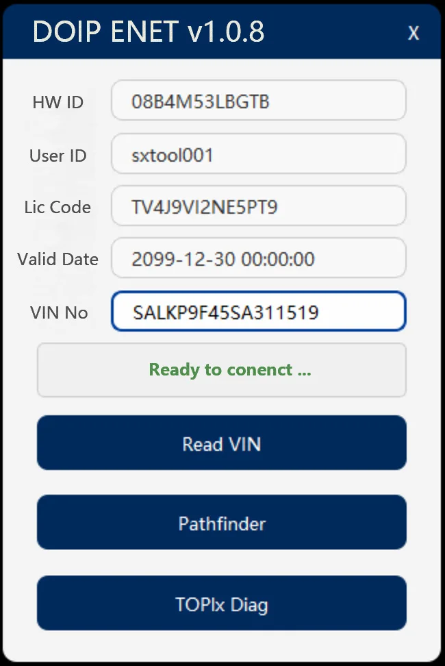 JLR DOIP Enet Addon Soft for TOPIX Cloud 2 add on