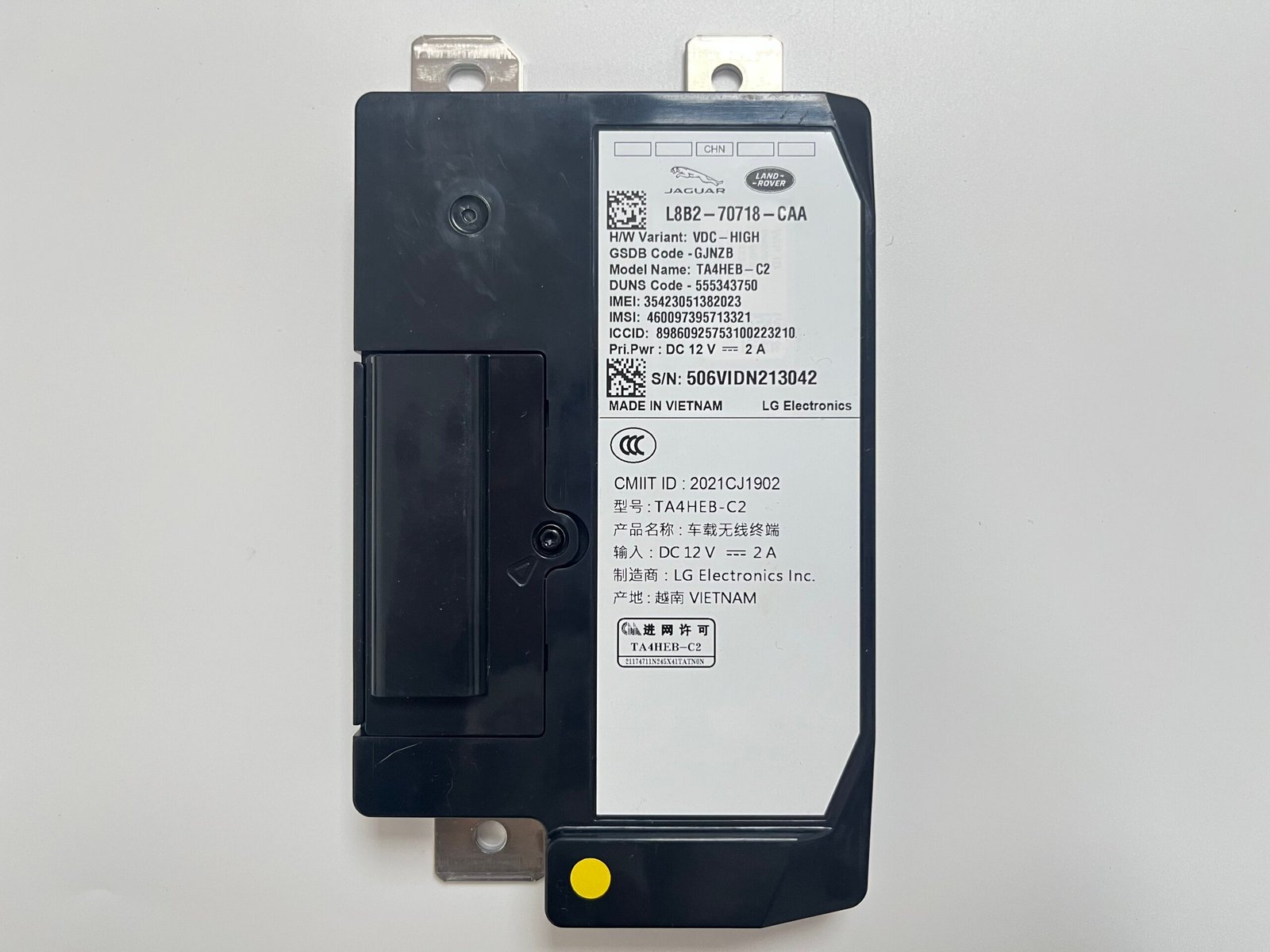 JLR TCU L8B2-70718-CAA Telematics Control Unit 2 TCU